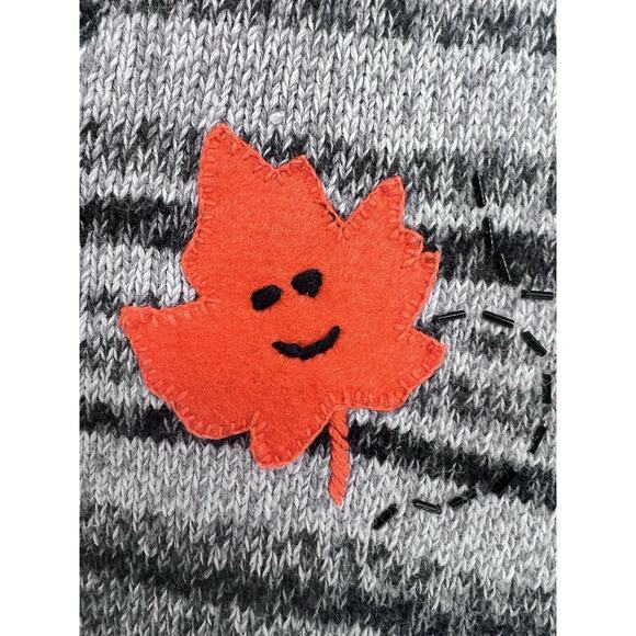 Vintage Liz & Me Knit Sweater Vest Halloween Fall Ghost Pumpkins Leaves 3X 26/28 - Picture 4 of 10